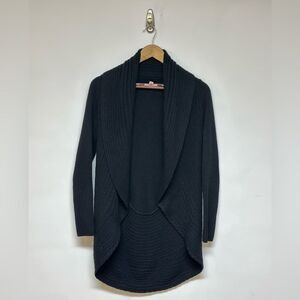 Lily Pulitzer 100% Cashmere Cardigan Open Front Black Juliet Size XS